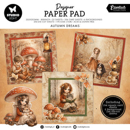 Studio Light - Essentials - Mixed Paper Pad - Autumn Dreams 203x203mm