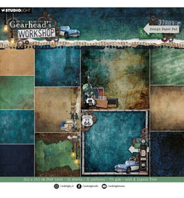 Studio Light - Gearhead's Workshop 8x8 Inch Backgrounds Paper Pad (SL-GW-DPP470)