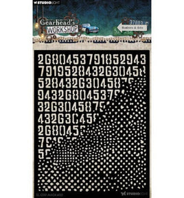 Studio Light - Gearhead's Workshop Masking Stencil Number & Dots (SL-GW-MASK400)