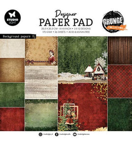 Studio Light - Grunge -  8x8 Inch Background Paper Pad (SL-GR-DPP328)