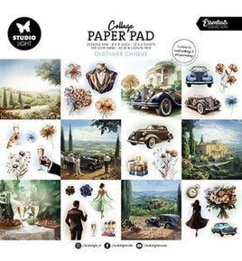 Studio Light - Oldtimer Chic 8x8 Inch Collage Paper Pad