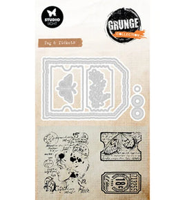 Studio Light - Grunge -  Grunge Stamp & Die Tag & Tickets (SL-GR-SCD99)