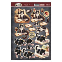 Hunkydory - Tuxedo Cat & Black Cat Decoupage Topper Sheet