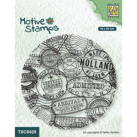 Nellie's Choice - Clear Stamps - Texture clear stamps round "Postmaks"