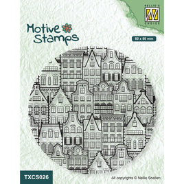Nellie's Choice - Clear Stamps - Texture clear stamps Dancing Houses