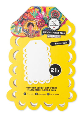 ABM - Art by Marlene Die-cut paper tags Moon style - ABM 25 collection no. 10