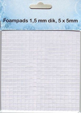 3D Foam Pads 5mm Square - 1.5mm thick