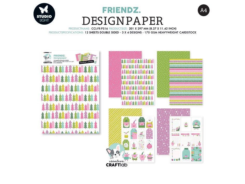 Craft Lab - Essentials Studio Light -Paper Assortment Set Frenkie's Xm ...