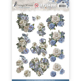 3D - Die Cut -Winter Flowers