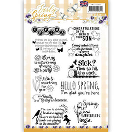 Precious Marieke - Clear Stamp - Early Spring Words- Last Chance Heavily Reduced
