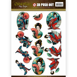 3D - Push Out - Amy Design - Oriental - Geishas