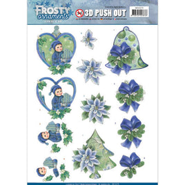 3D - Die Cut -Frosty Ornaments - Green Ornaments