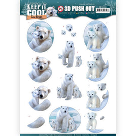 3D - Die Cut -Keep it Cool - Cool Polar Bears