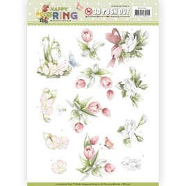 3D - Die Cuts - Happy Spring - Happy Spring Flowers