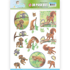 3D Push Out - Jeanine's - Young animals in the Forest