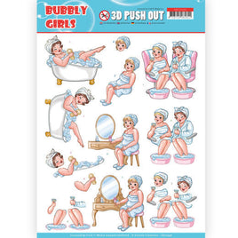 3D - Die Cut - Bubbly Girls - Bubbly Bath