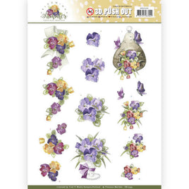 3D -Push Out - BLOOMING SUMMER - Summer Pansies
