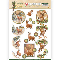 
              3D - Die Cut - Christmas in Gold - Deers in Gold
            