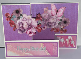 Craft Along Card Kit - Purple Floral