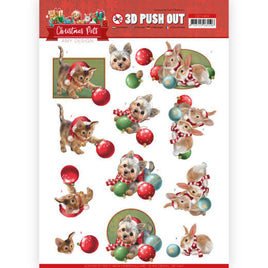 3D - Die Cut - Christmas Pets - Christmas Balls