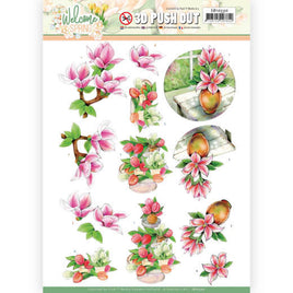 3D - Die Cut - Welcome Spring - Pink Magnolias