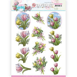 3D - Die Cuts - Bouquets of Tulips