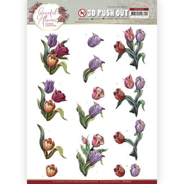 3D - Die Cut - Yvonne Creations - Graceful Flowers  Colourful Tulips