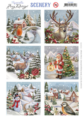 Amy Design - Die-cut- From Santa with Love - Christmas Animals Square