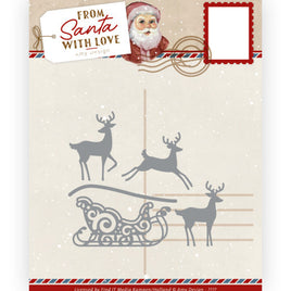 Amy Design -  DIES- From Santa with love - Reindeer with Sleigh