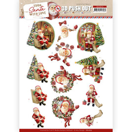 3D - Die Cut - Push Out - Amy design- From Santa with Love- SANTA