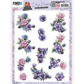 Yvonne Creations- 3D Push Out - Very Purple - Blackberries