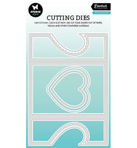 Studio Light - Cutting Dies - Heart Shutter Card Essentials nr. 490