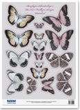 3D - Die Cut - Pink Butterflies