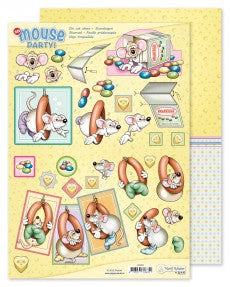 3D - Die Cut - Mouse Party - Sausage+ Potpourri sheet