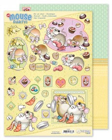 3D - Die Cut - Mouse Party - Baby+ Potpourri sheet