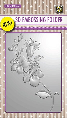 Nellie's Choice - 3D Embossing Folder Branch with Flowers