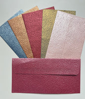 
              Slimline Envelope Embossed Metallic - Crushed Silk - available in many colours
            