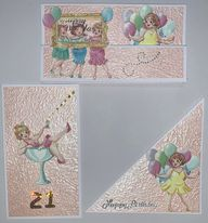 Craft Along Card Kit - Bubbly Girls ( set of 3 card kits)