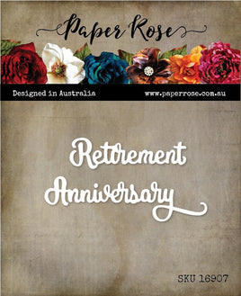 Paper Roses - Retirement Anniversary Small Metal Cutting Die