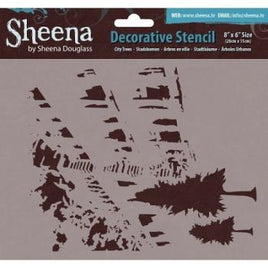 Sheena Douglass Decorative Stencil - City Trees