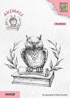 Nellie's Choice - Clear Stamps - Owl on book