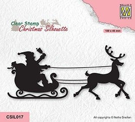 Nellie's Choice - Clear Stamps - Christmas Silhouette "Ho h0 Santa claus"