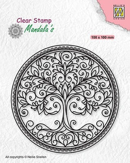 Nellie's Choice - Clear Stamps - Mandala Circle with a Tree