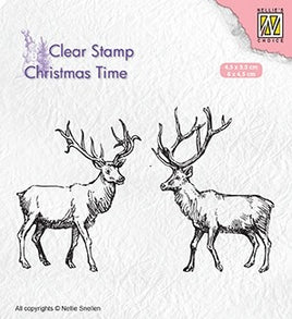Nellie's Choice - Clear Stamps-Christmas time "Two Reindeer"