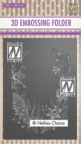 Nellie's Choice - 3D Embossing folder Flower Frame