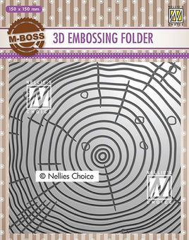 Nellie's Choice - 3D EMBOSSING folder Wood Growth rings