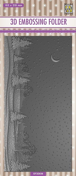 Nellie's Choice - 3D Embossing Folder- Snowy Landscape