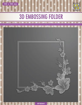 Nellie's Choice - 3D EMBOSSING folder  Square "Blossom"