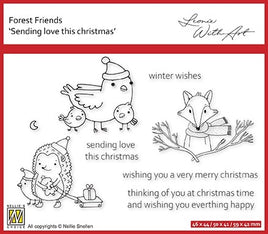 Nellie's Choice - Clear Stamps - Forest Friends - Sending love HEAVILY REDUCED