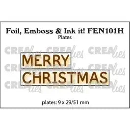 Crealies - Foil, Emboss & Ink it. - Merry Christmas